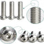 Tornillos M3-0.020 x 0.709pulg acero inox 304 rosca completa