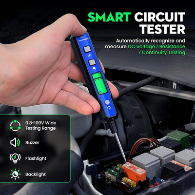 Probador circuito potencia auto con LCD digital