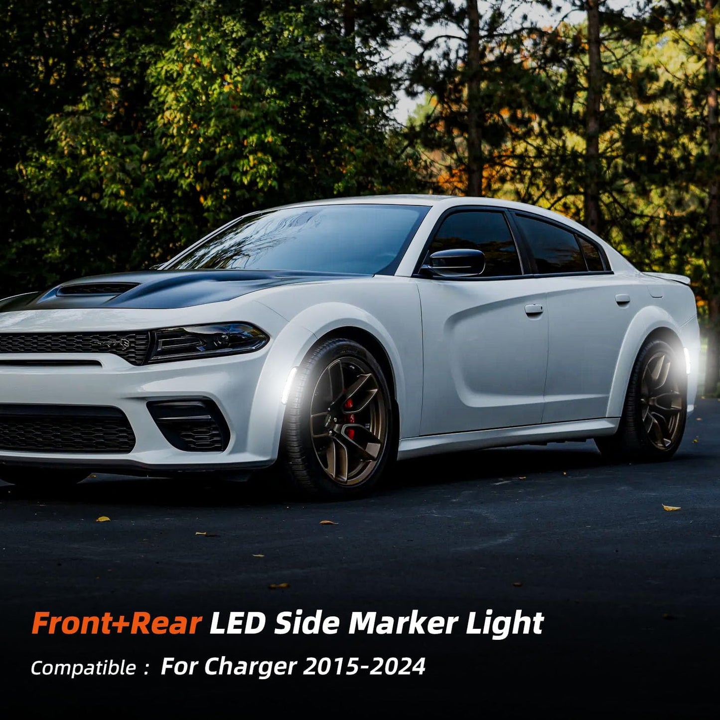 Luces laterales LED blancas para Charger 2015-23