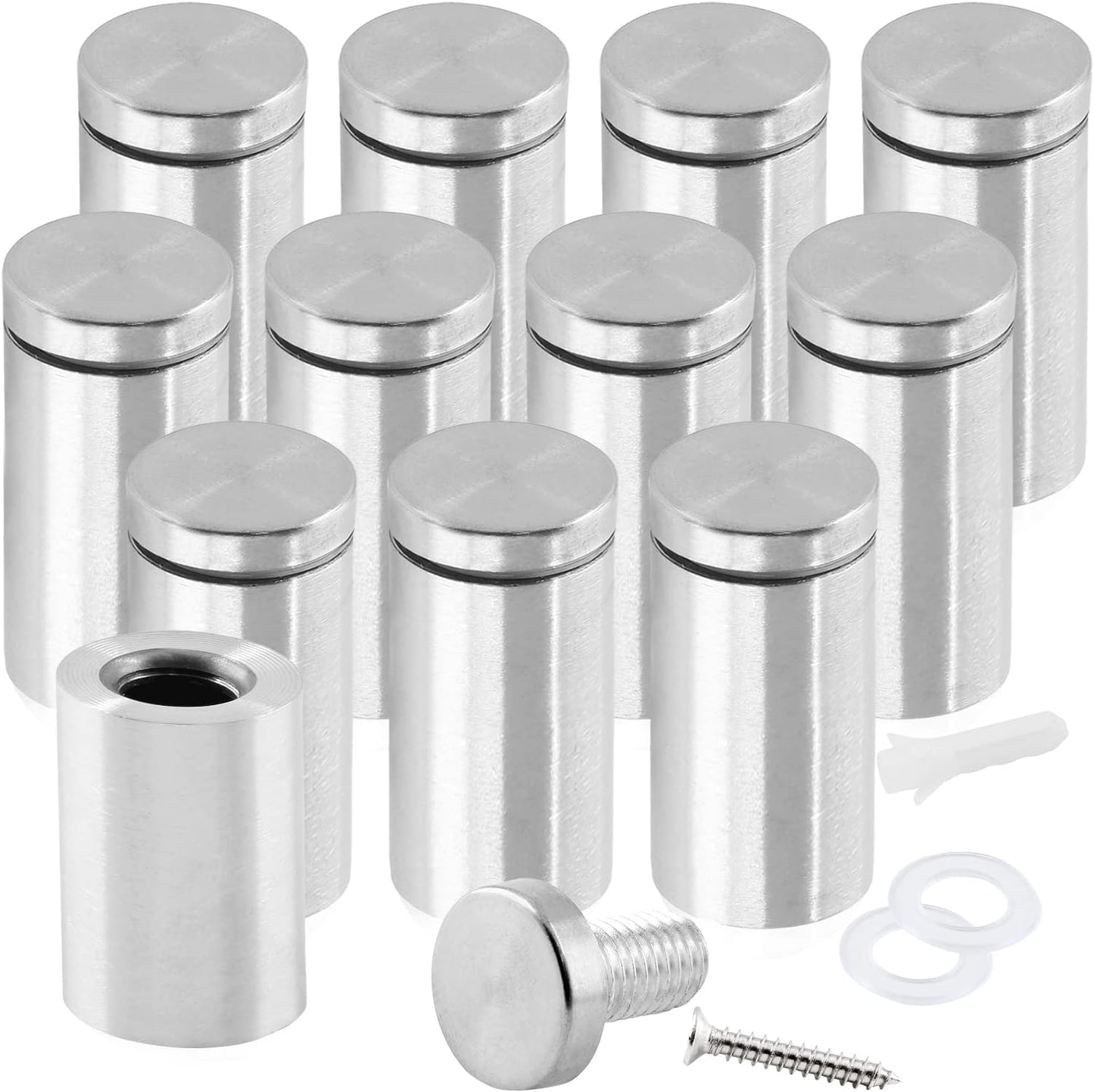 Tornillos separación letreros 1x2pulg soportes pared kit acrílico