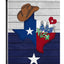 Bandera Texas Bluebonnet para jardín poliéster doble cara