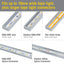 Cinta LED superficie amplia 5 pack plateado