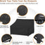 Funda sofá patio impermeable 3 plazas 79x38x35" negro