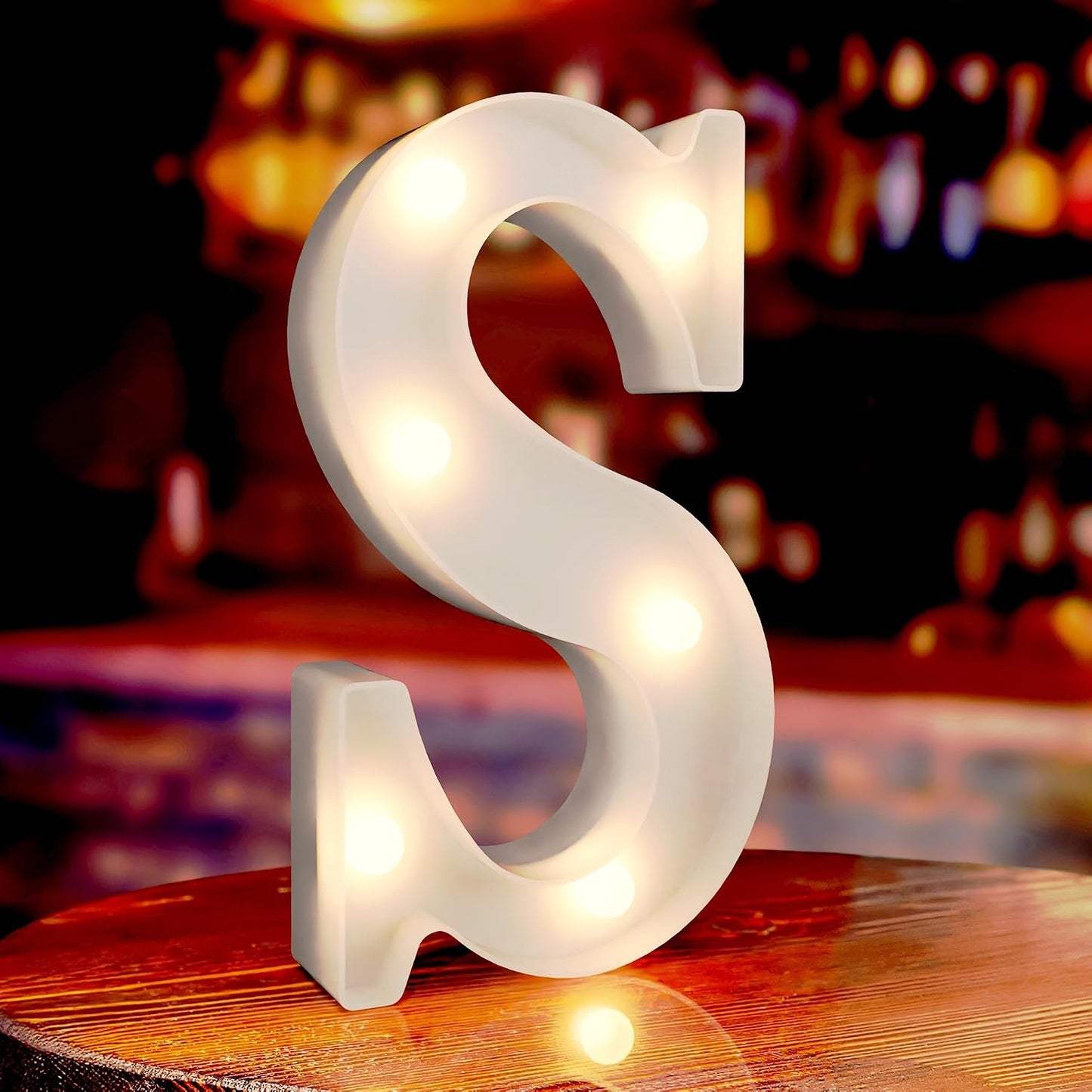 Letras LED decorativas para fiesta, boda, cumpleaños y bar