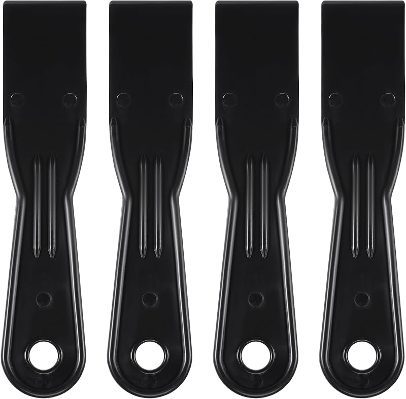 4 Pzas Espátula Plástico ABS 1.5pulg Parche Yeso Negro