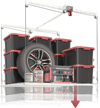 Estante aéreo garaje 4x4 ft ajustable con seguro