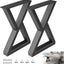Patas metal mesa café 16" negras para muebles