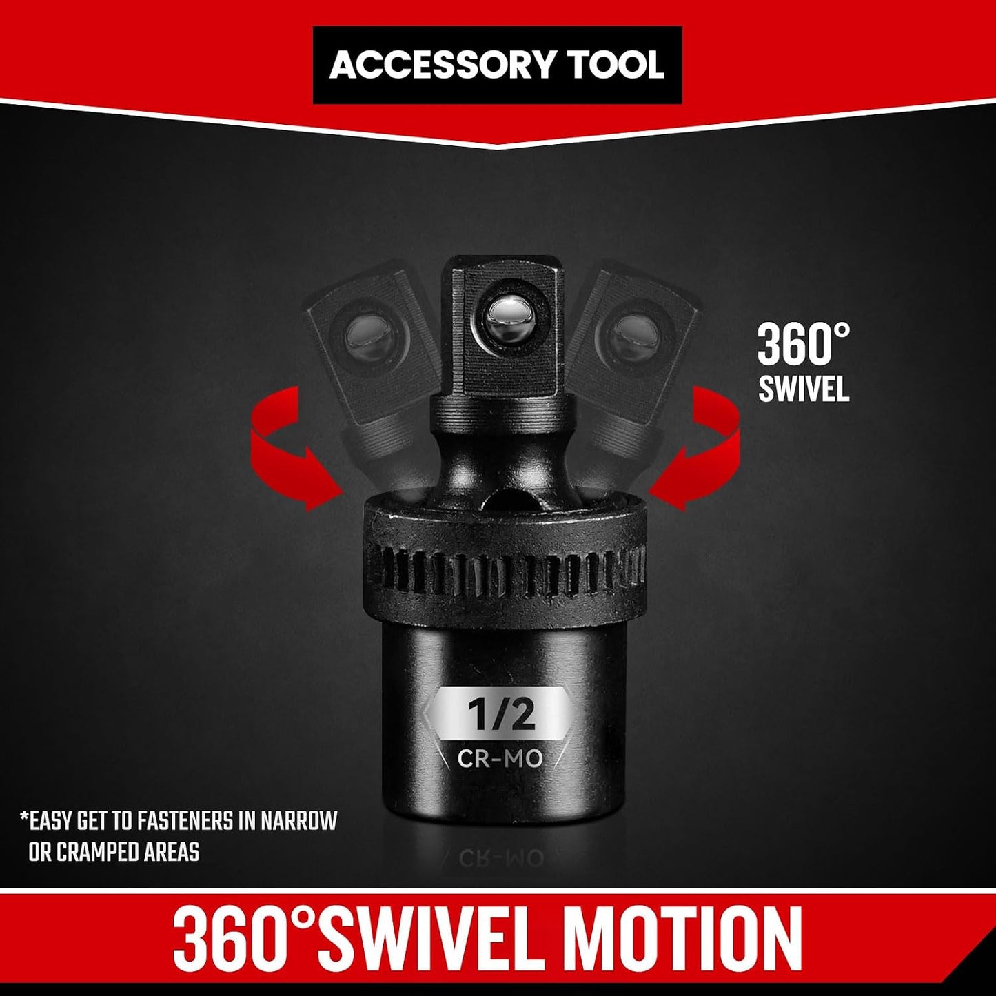 Set 4 barras impacto 1/2" adaptador F x 3/8