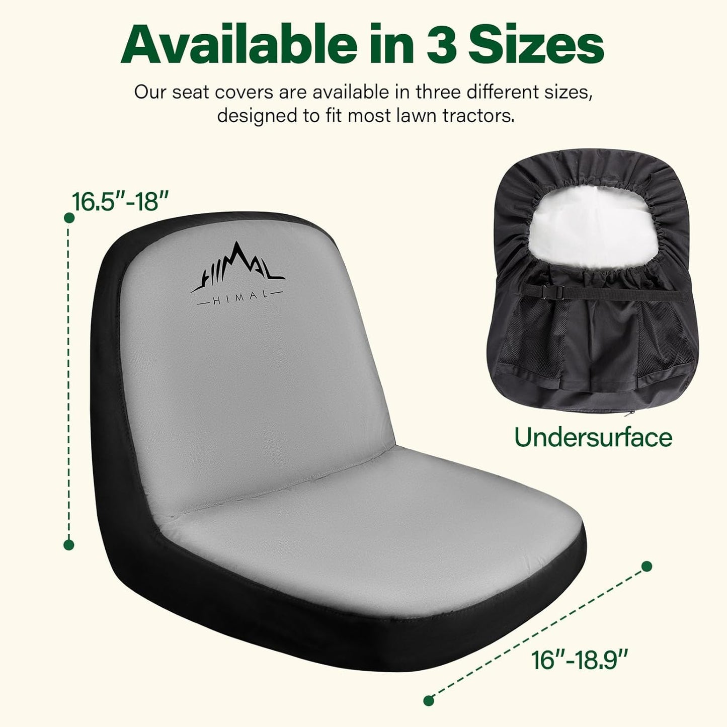 Funda asiento cortacésped Himal poliéster 600D duradera
