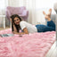 Alfombra sintética ultrasuave para dormitorio y sala 2x3ft rosa