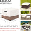 Funda otomana para patio impermeable 22x22x18pulg