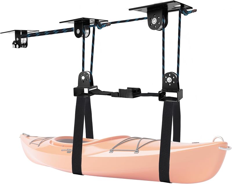 Elevador kayak para techo garaje 10-14ft capacidad 150lb
