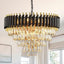 Candelabro cristal negro dorado 12 luces 23.6pulg base E12