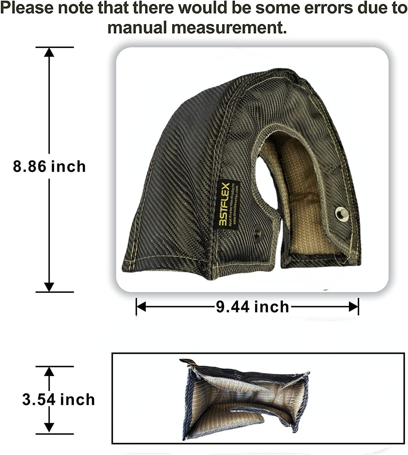 Manta fibra carbono para turbocompresor T5 T6