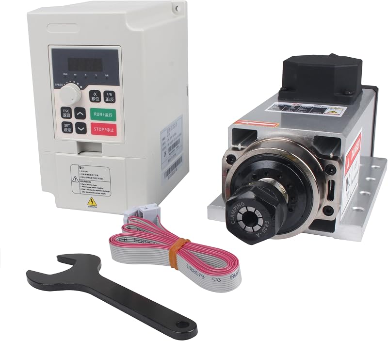 Kit motor husillo CNC 2.2kw 220v inversor VFD aire