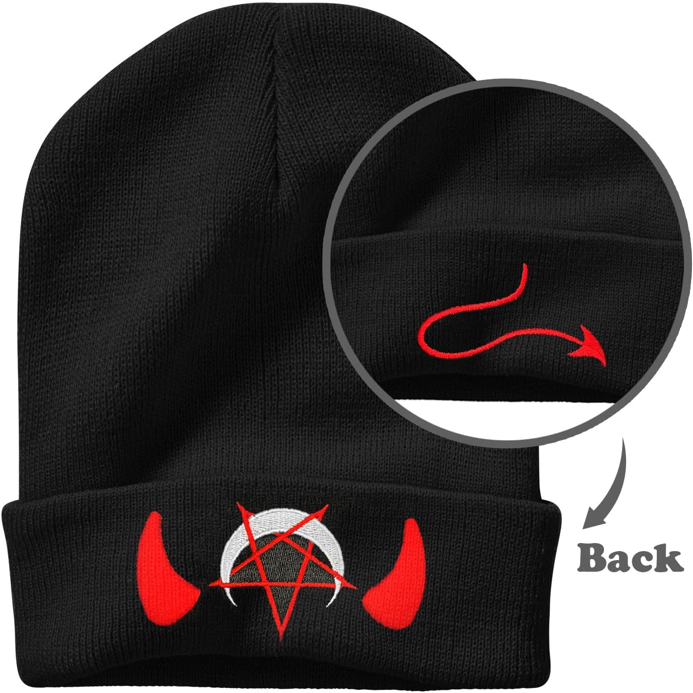 Gorro punto calavera bordado para hombre mujer