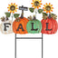 Letras de otoño con calabaza estacas decorativas jardín
