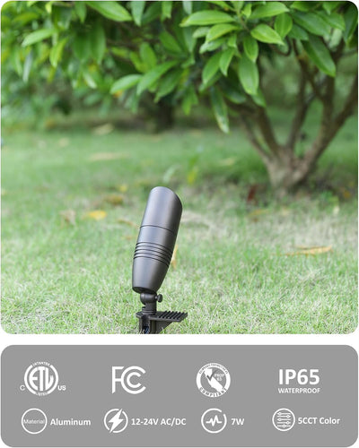 Focos LED 7W 12V IP65 impermeable para jardín y patio
