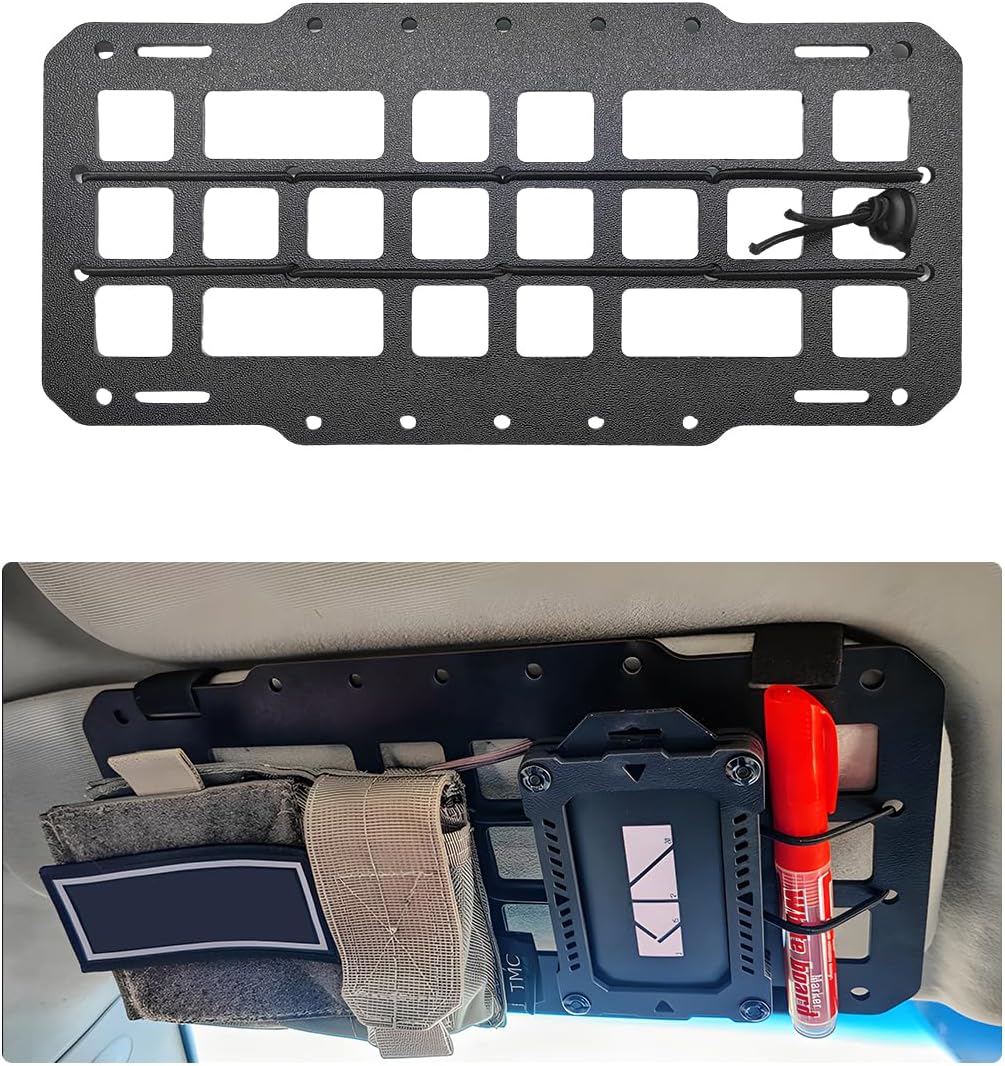 Panel rígido MOLLE para visera automóvil soporte táctico