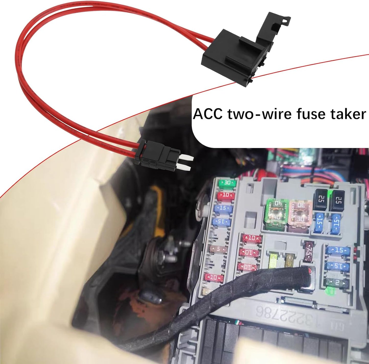 2 Conectores Portafusibles 32V 20A 16AWG para Vehículo