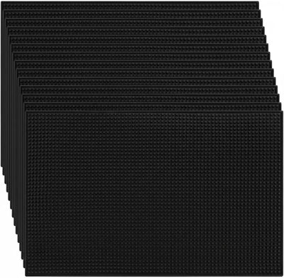 14 Tapetes Bar 18x12pulg Antiderrap Goma Negro