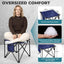 Taburete campamento 18.1" set 2 reposapiés plegable 440lb