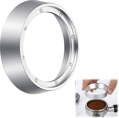 Embudo dosificador espresso plateado 8 imanes aluminio 2.283in