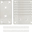 8 Soportes Planos 80x40mm Color Plata para Muebles