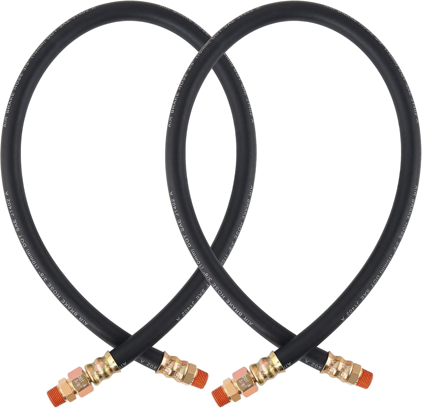 2 Mangueras Freno Aire Giratorio 3/8pulg 36pulg