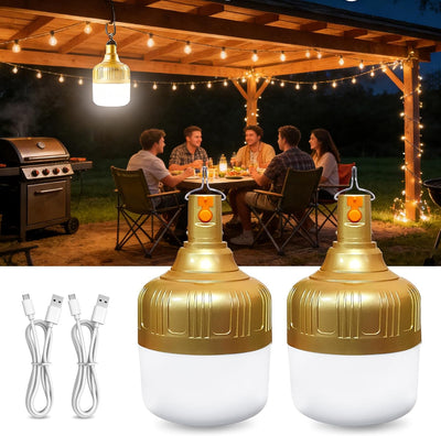 2 Bombillas LED Impermeables IP65 Exteriores Luz Emergencia