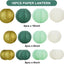 16 Pzas Linternas Papel Verde Salvia Dorado Colgantes Decorativas