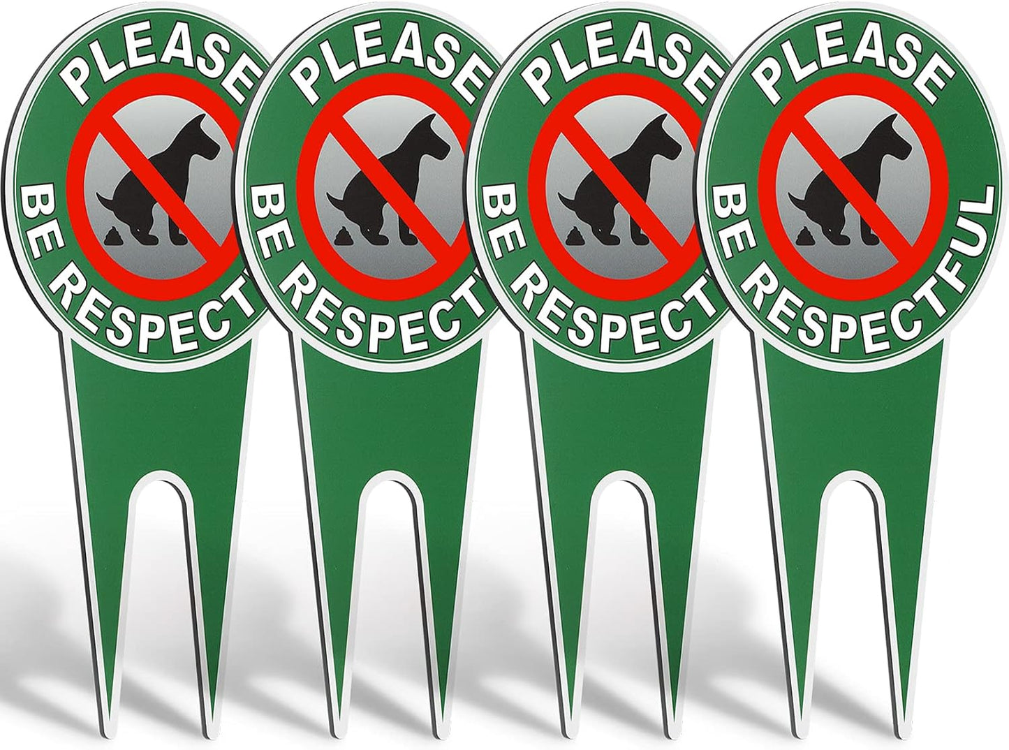 4 Letreros Perro No Pooping para Jardín