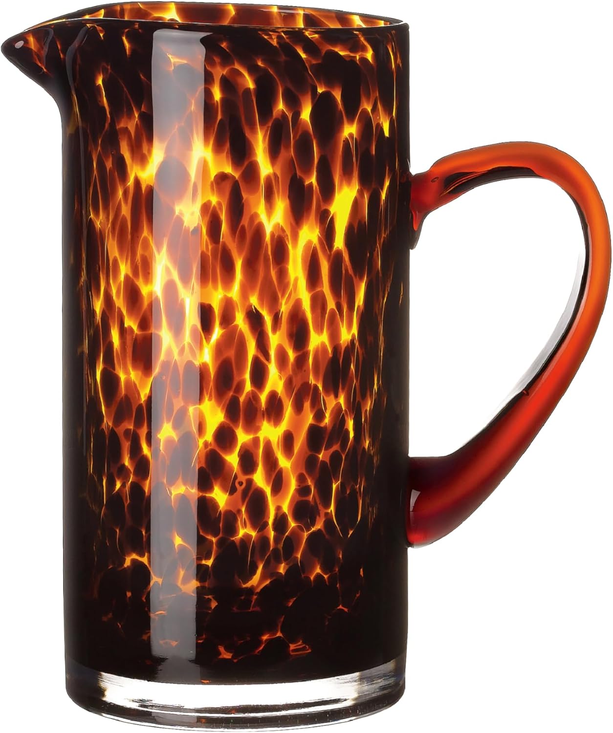 Pitcher Vidrio Tortuga con 4 Vasos Alto 10oz Sin Plomo