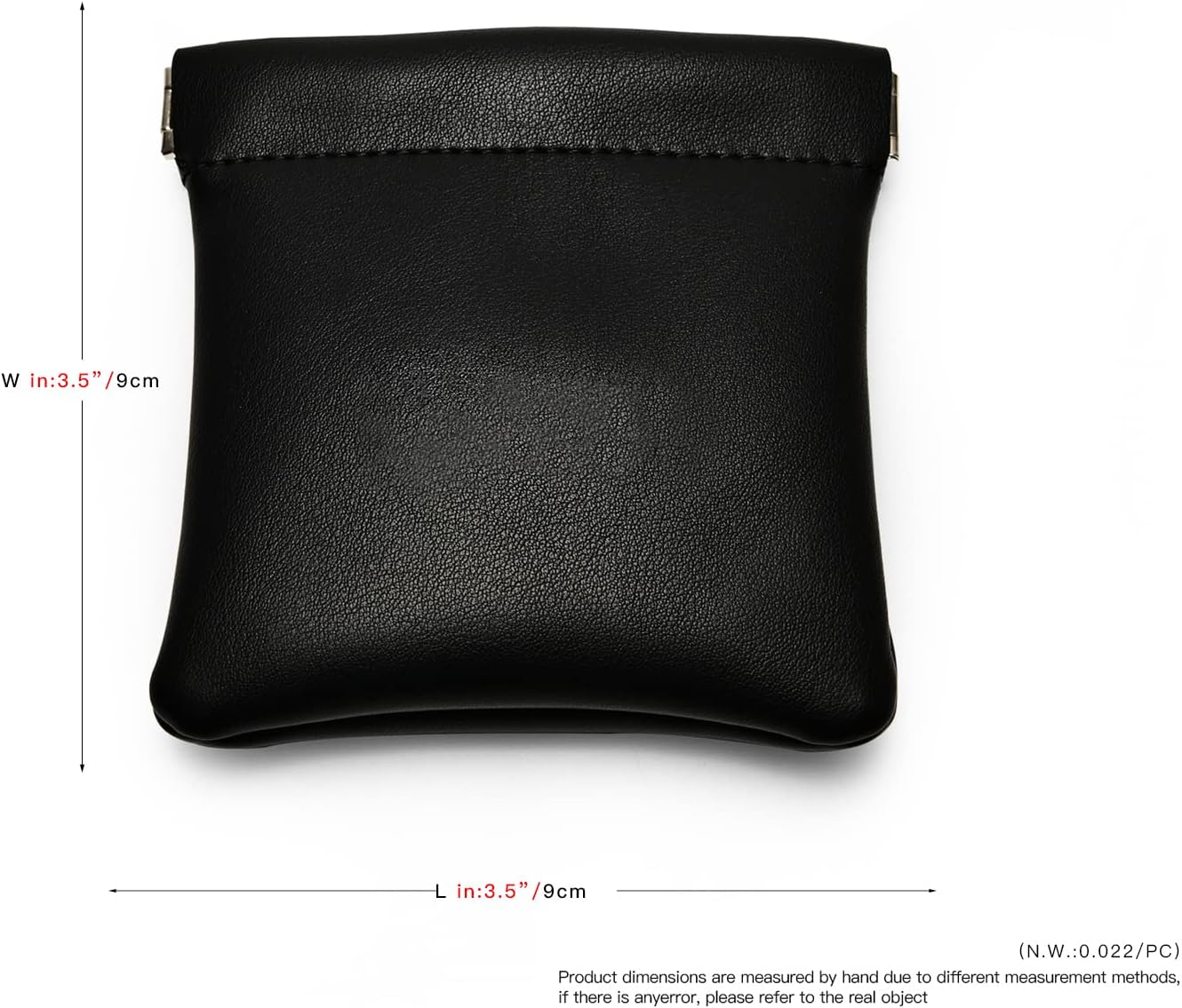Bolso cuero PU para joyería regalo boda Navidad S Negro
