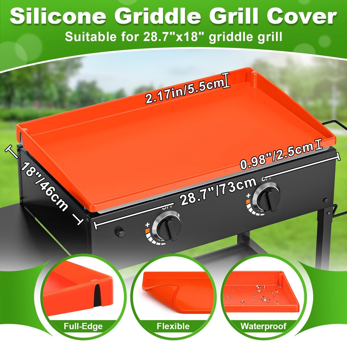 Cubierta silicona para parrilla Blackstone 28pulg