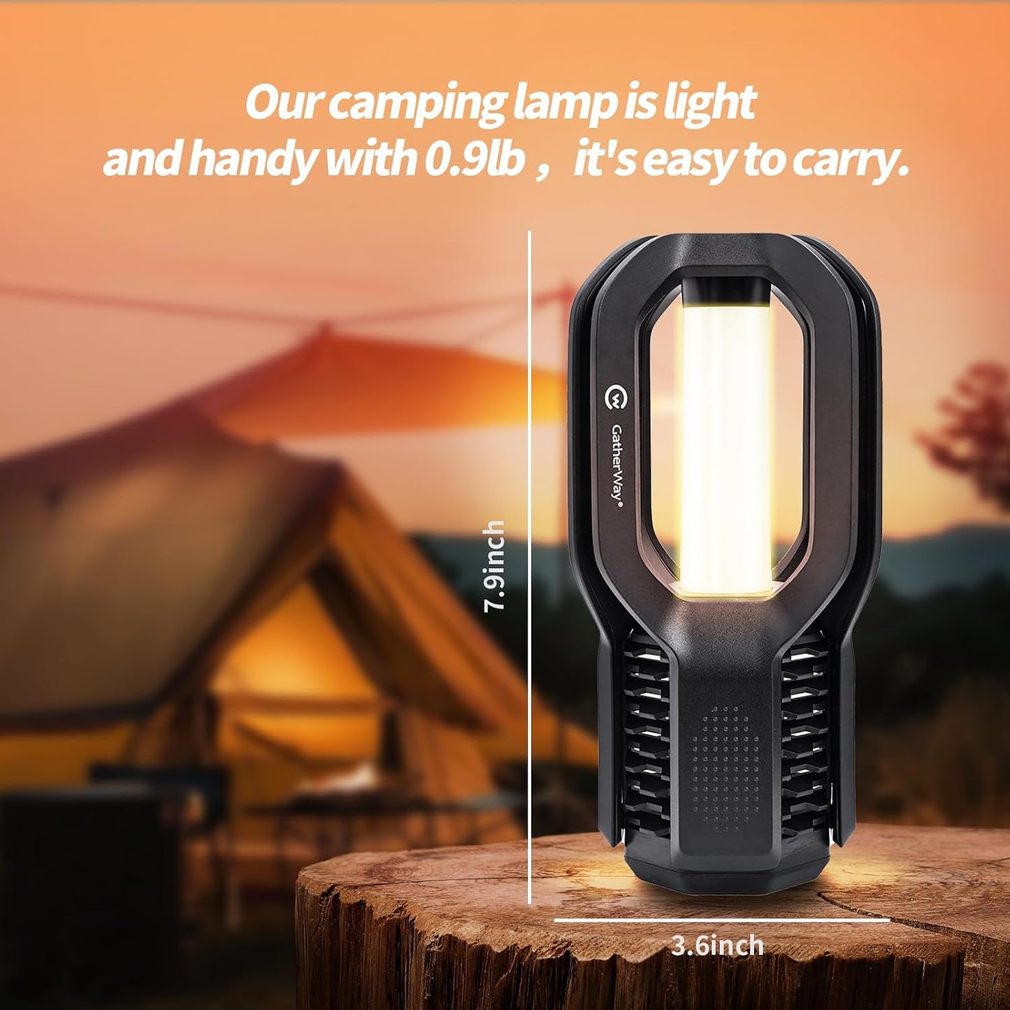 Linterna LED recargable campamento 4 modos IP65 luz portátil