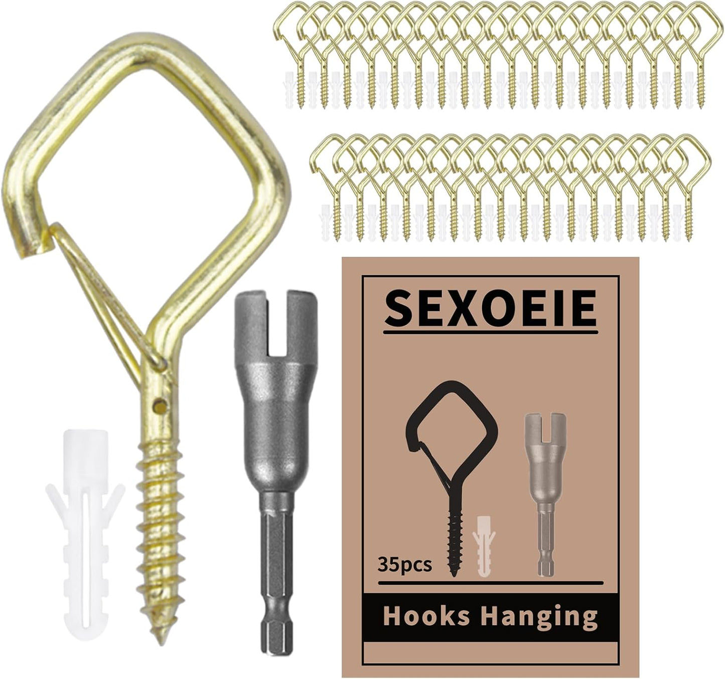 35 Ganchos Metal Hebilla Seguridad para Plantas Tazas Campanillas