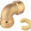 Codo latón 1pulg para PEX cobre CPVC con clip