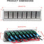 Panel interruptor basculante aluminio 8 posiciones 12/24V