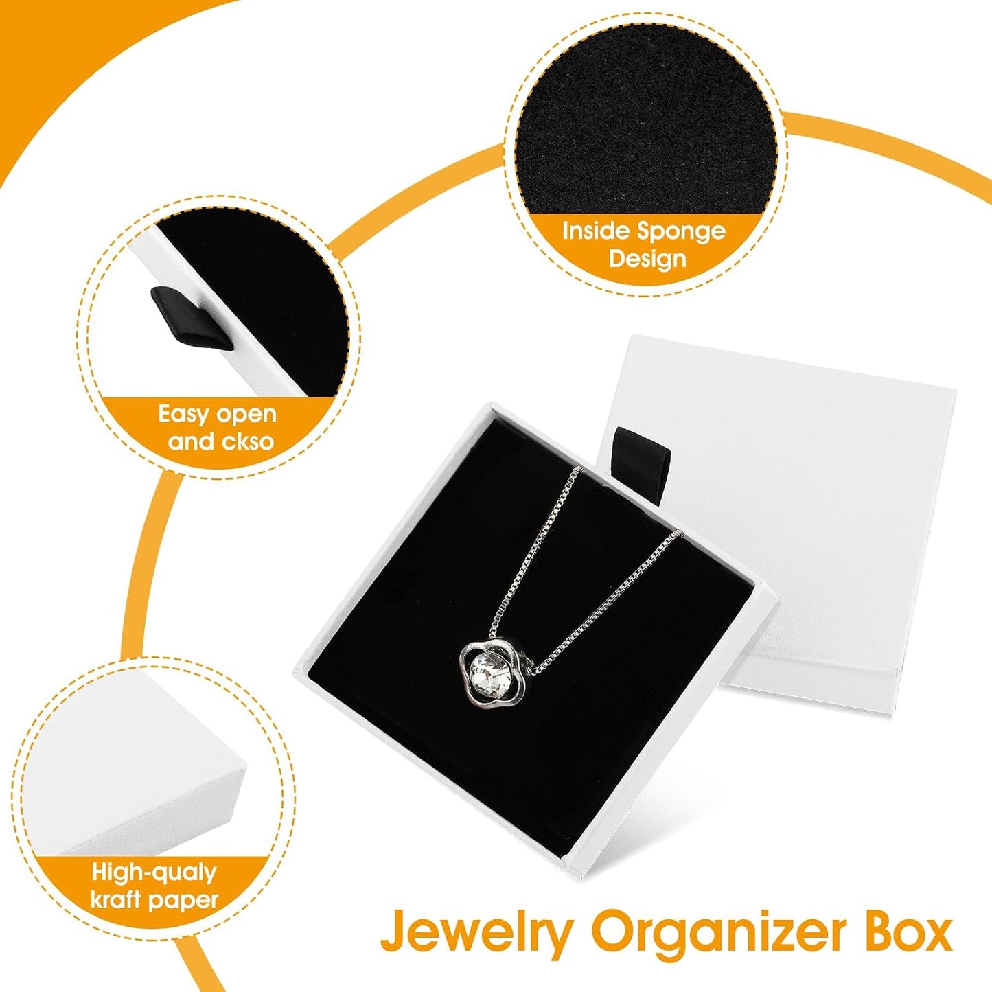 Caja regalo joyería 2 pzas organiz. kraft