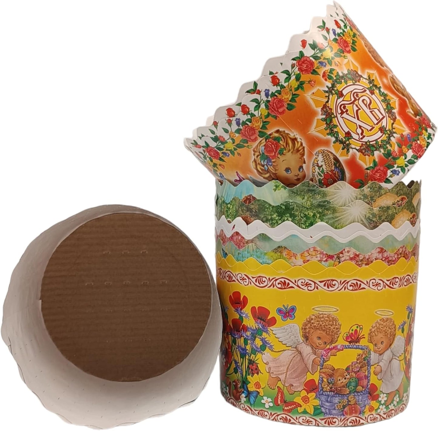 12 Moldes Papel 12oz Surtido para Pan de Pascua
