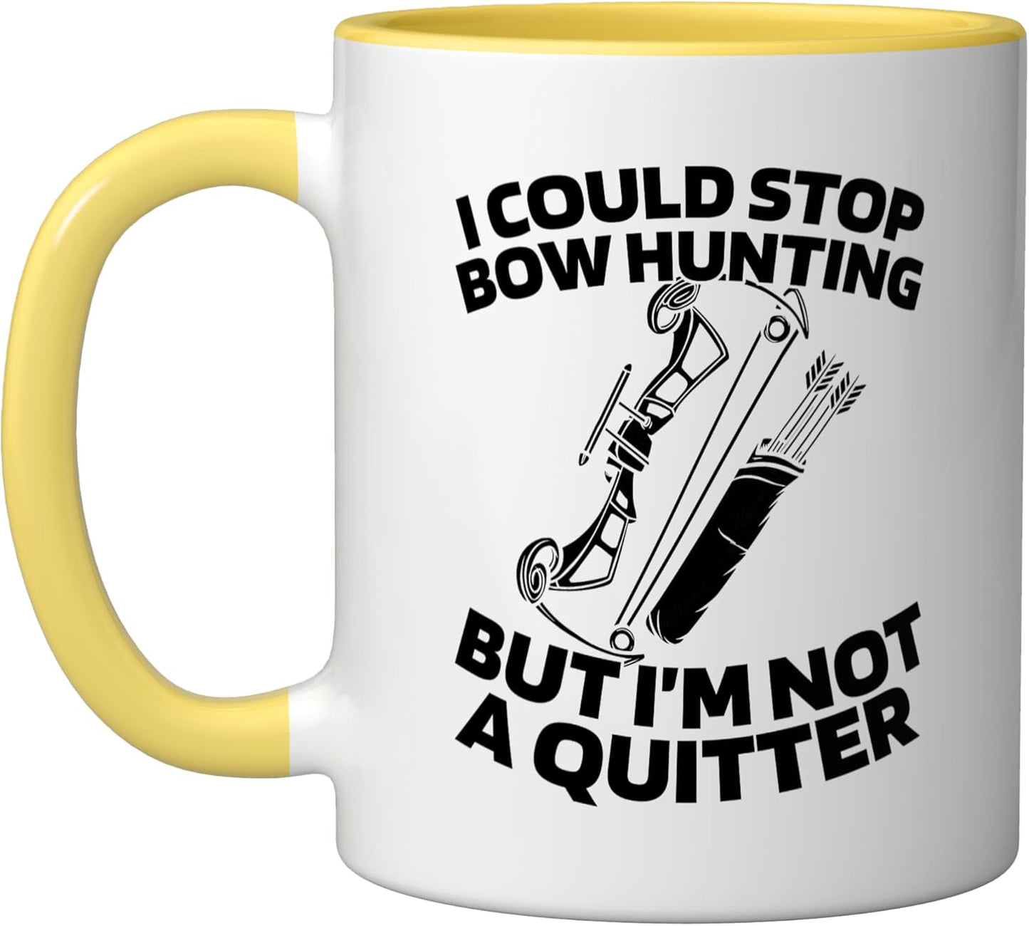 Taza Cerámica para Arco y Flecha Amarillo Blanco