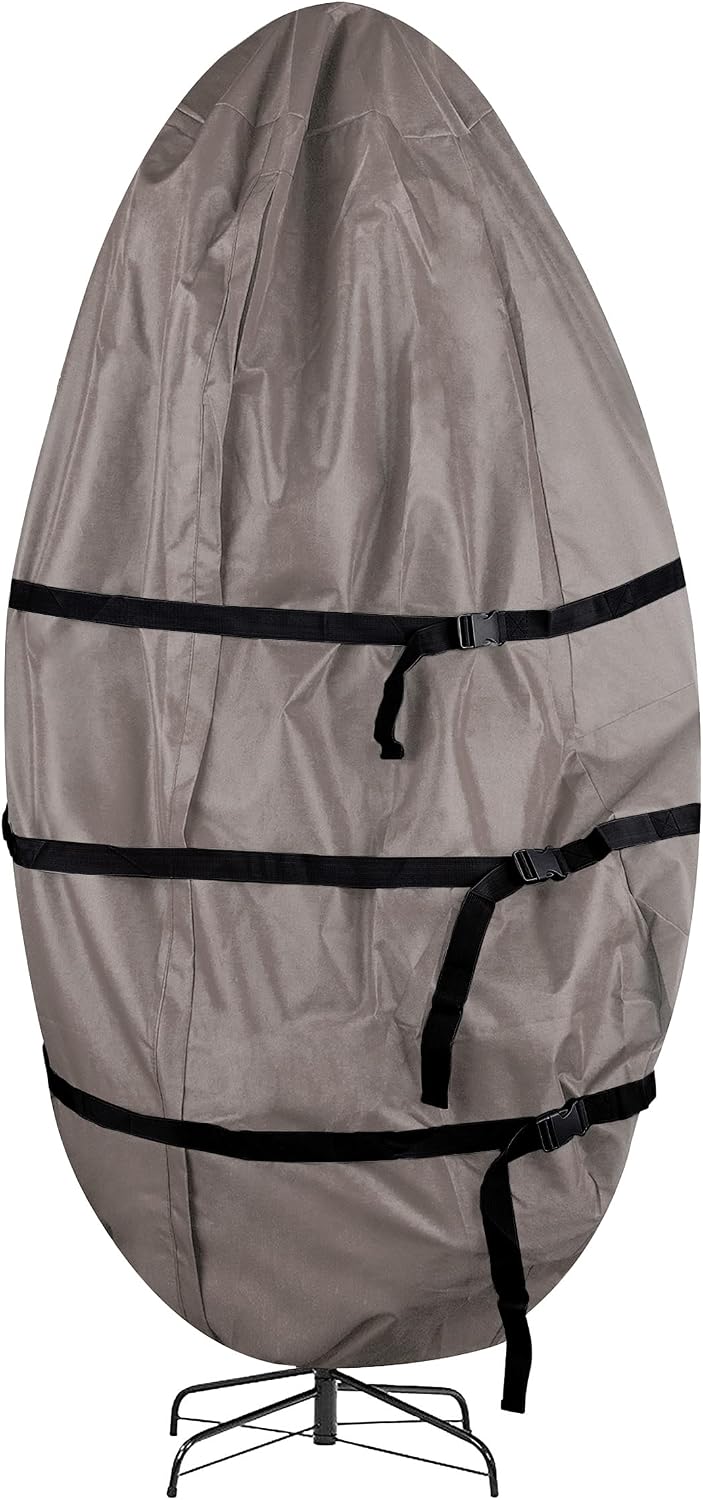 Bolsa almacenamiento árbol Navidad lona 9" gris