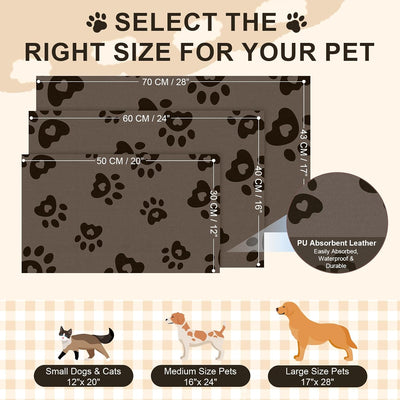 Tapete impermeable antideslizante para tazón perro 16x24pulg