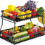 Cesta frutas 2 niveles 4 ganchos plátanos desmontable encimera