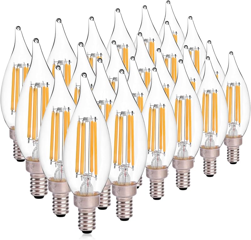 Bombilla LED E12 2700K 6W blanco cálido para candelabro