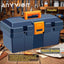 Caja herramientas 13pulg con cerradura hogar azul