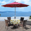 Mantel exterior con agujero sombrilla 60" redondo girasol