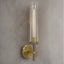 Apliques de latón con tubo vidrio dorado para baño y sala