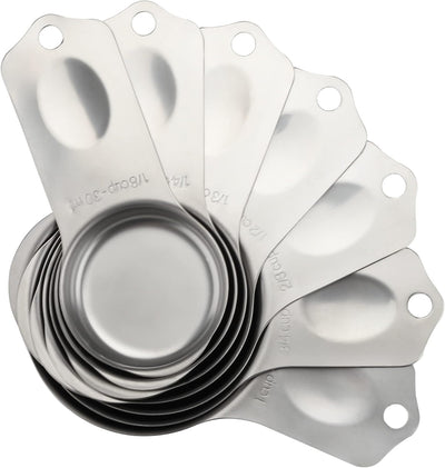 Set 7 Tazas Medidoras Acero Inox Apilables